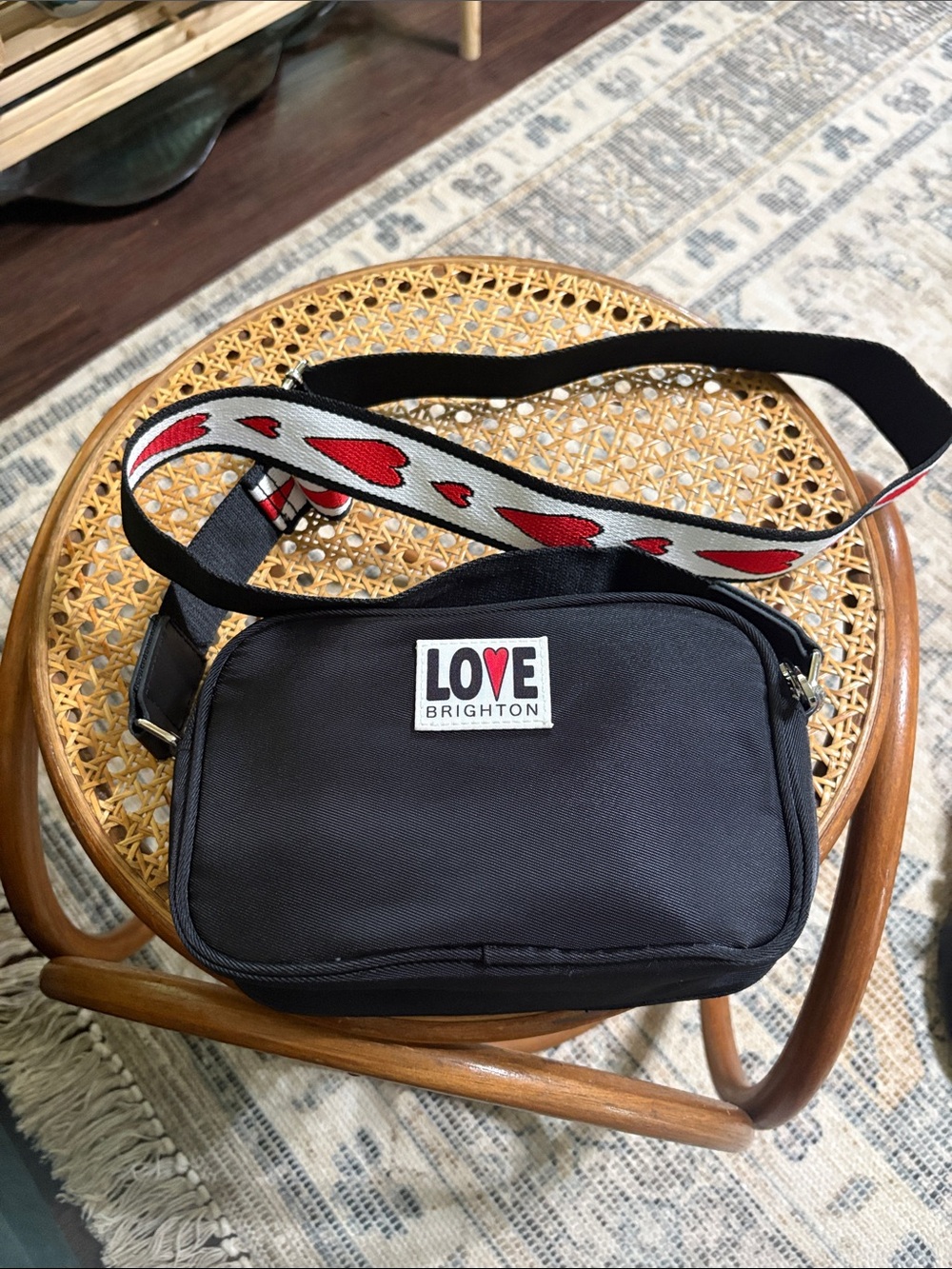 Love Brighton nylon crossbody.